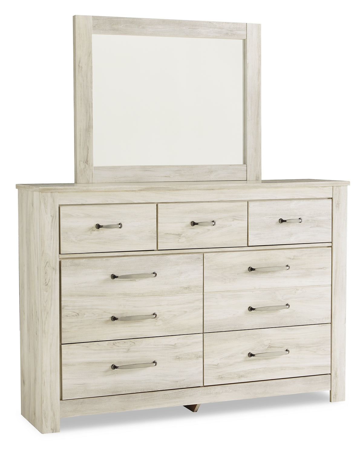Bellaby Panel Headboard With Mirrored Dresser And Chest