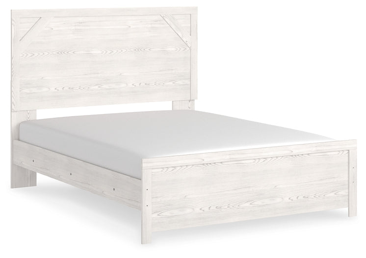Gerridan Queen Panel Bed with Mirrored Dresser, Chest and Nightstand