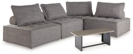Ashley Express - Bree Zee 4-Piece Outdoor Sectional with End Table